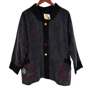 NEW NWT ZUMI Wearable Art L/XL Large XL Wearable Art Jacket Blouse Shirt Top